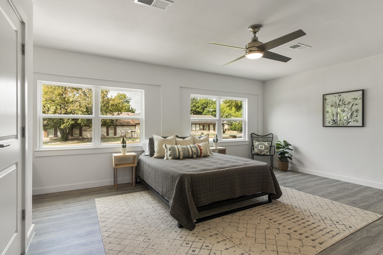 7301 Charlton, master bedroom, University Hills, East Austin, TX
